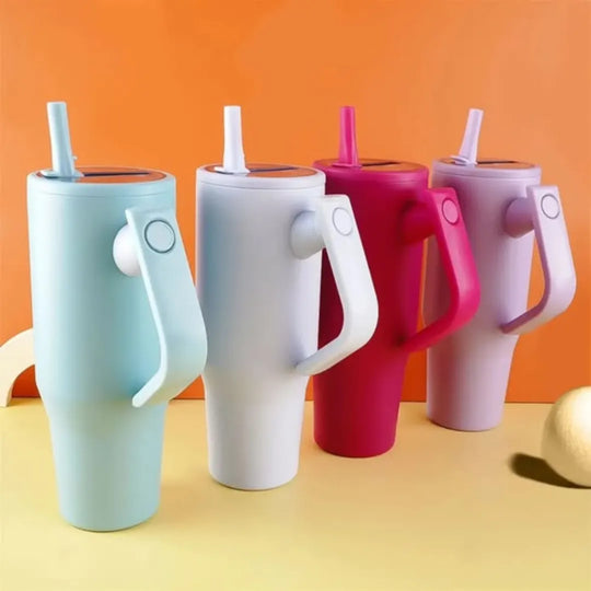 1.2L Insulated Tumbler Mug with Rotating Handle