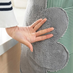 Kitchen Apron with Hand Wipe Pockets