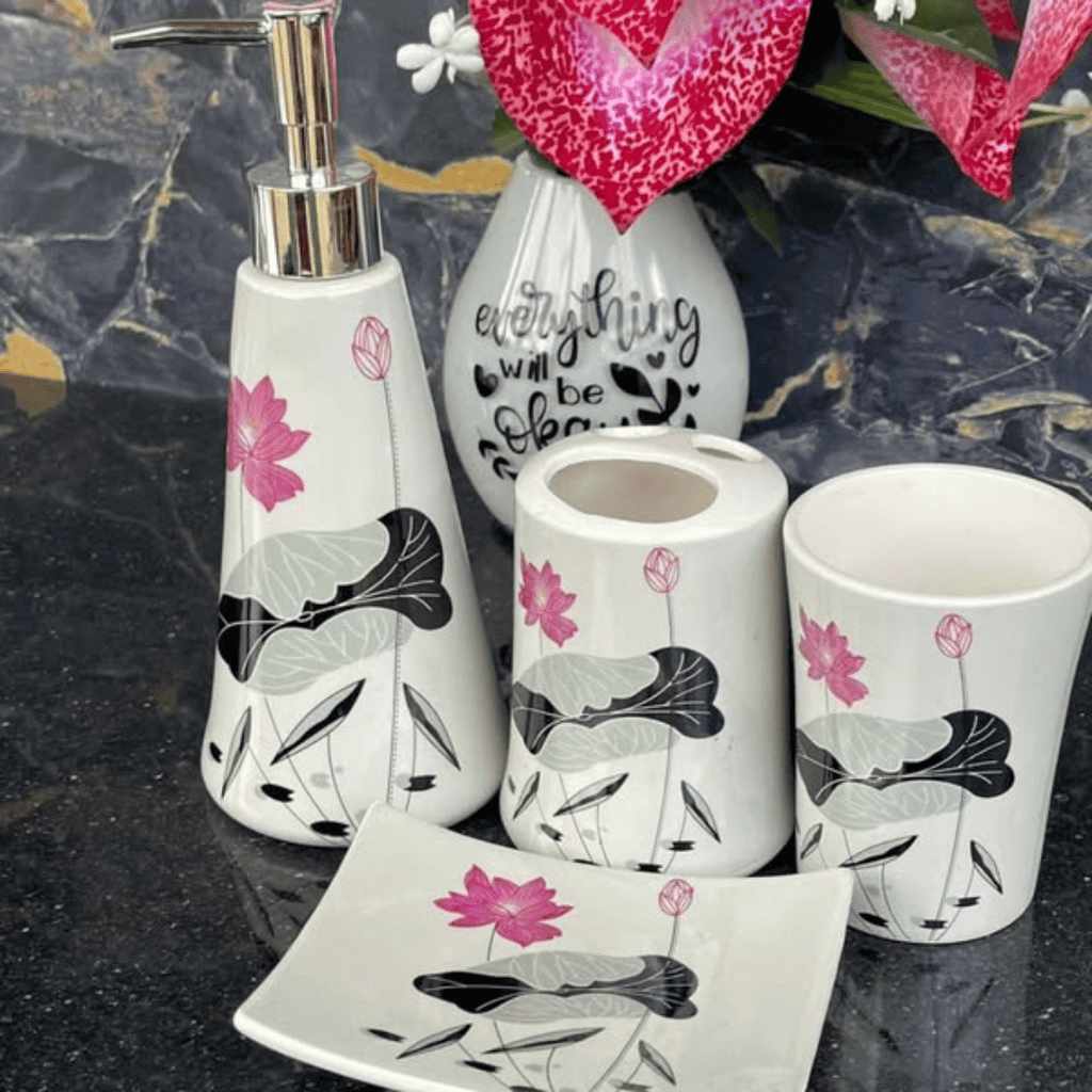 4 Pcs Bathroom Accessories Set