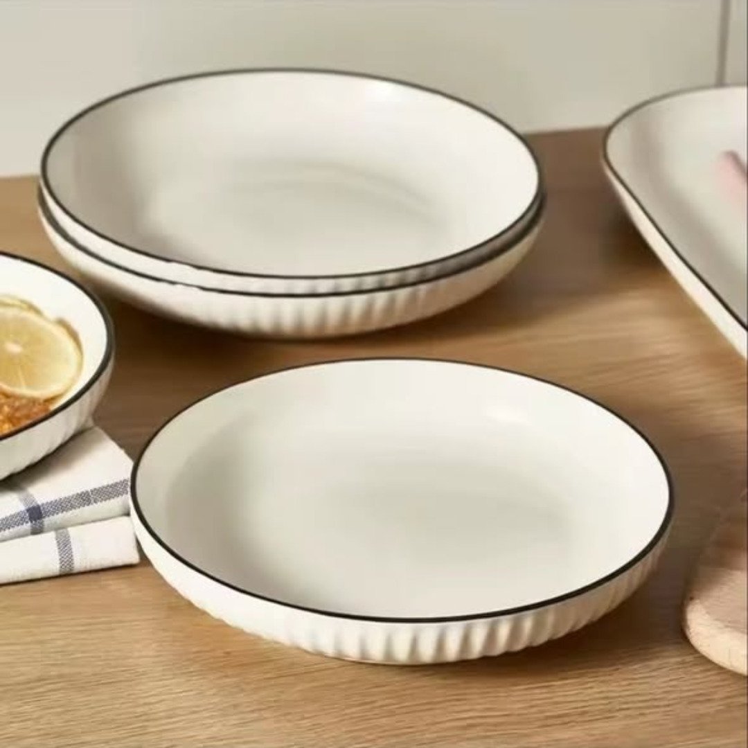 10pc Ceramic Pasta Dinner Plates