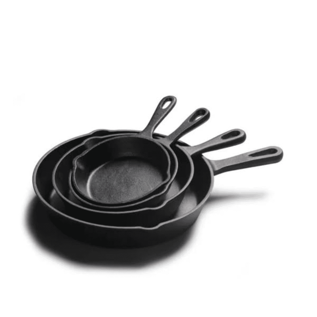 4Pcs Set Cast Iron Frying Pan