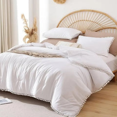 Pom-Pom Laced Design Duvet cover set