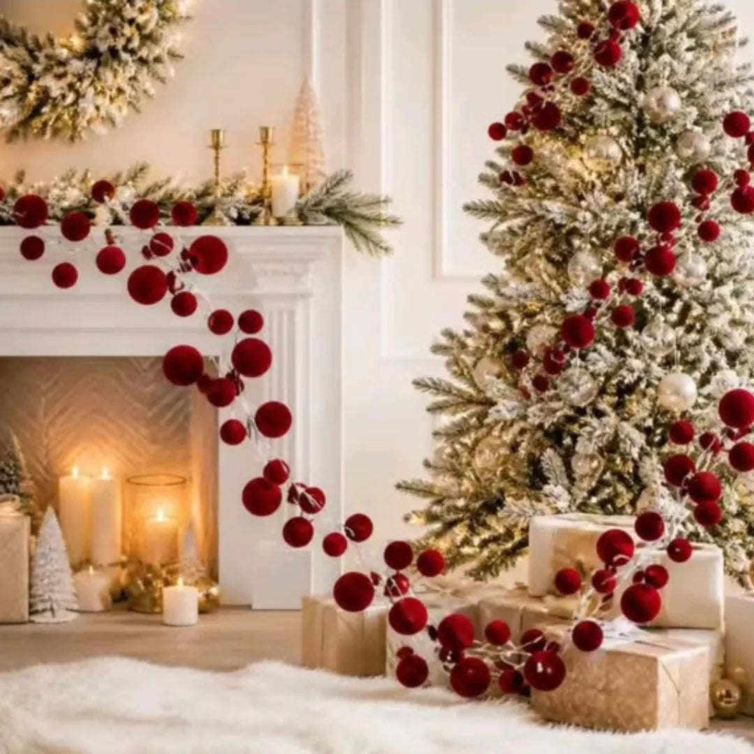 1.8M Christmas Ball Vine String