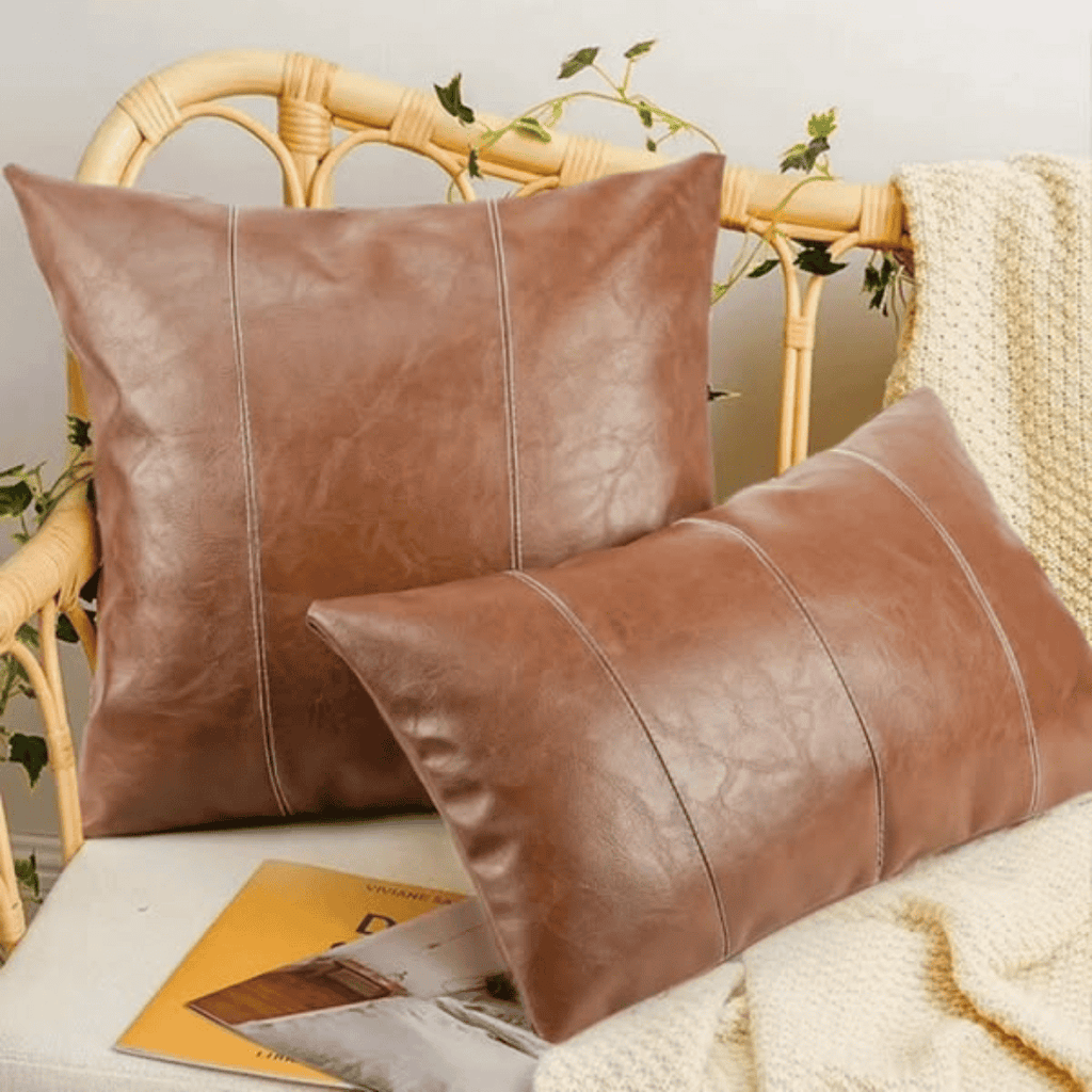 Premium Quality Leather Throw Pillow Cases