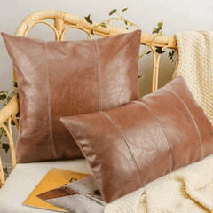 Premium Quality Leather Throw Pillow Cases