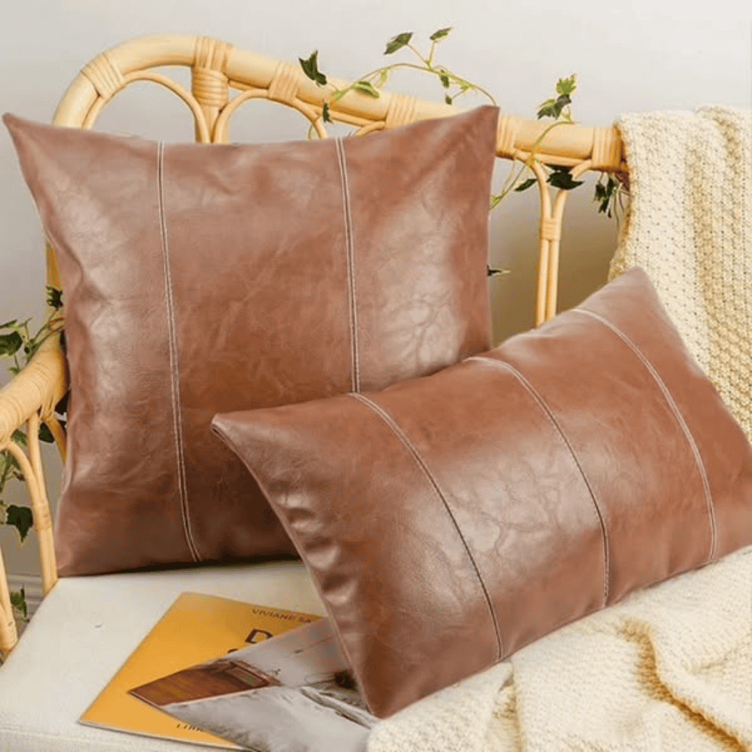 Premium Quality Leather Throw Pillow Cases