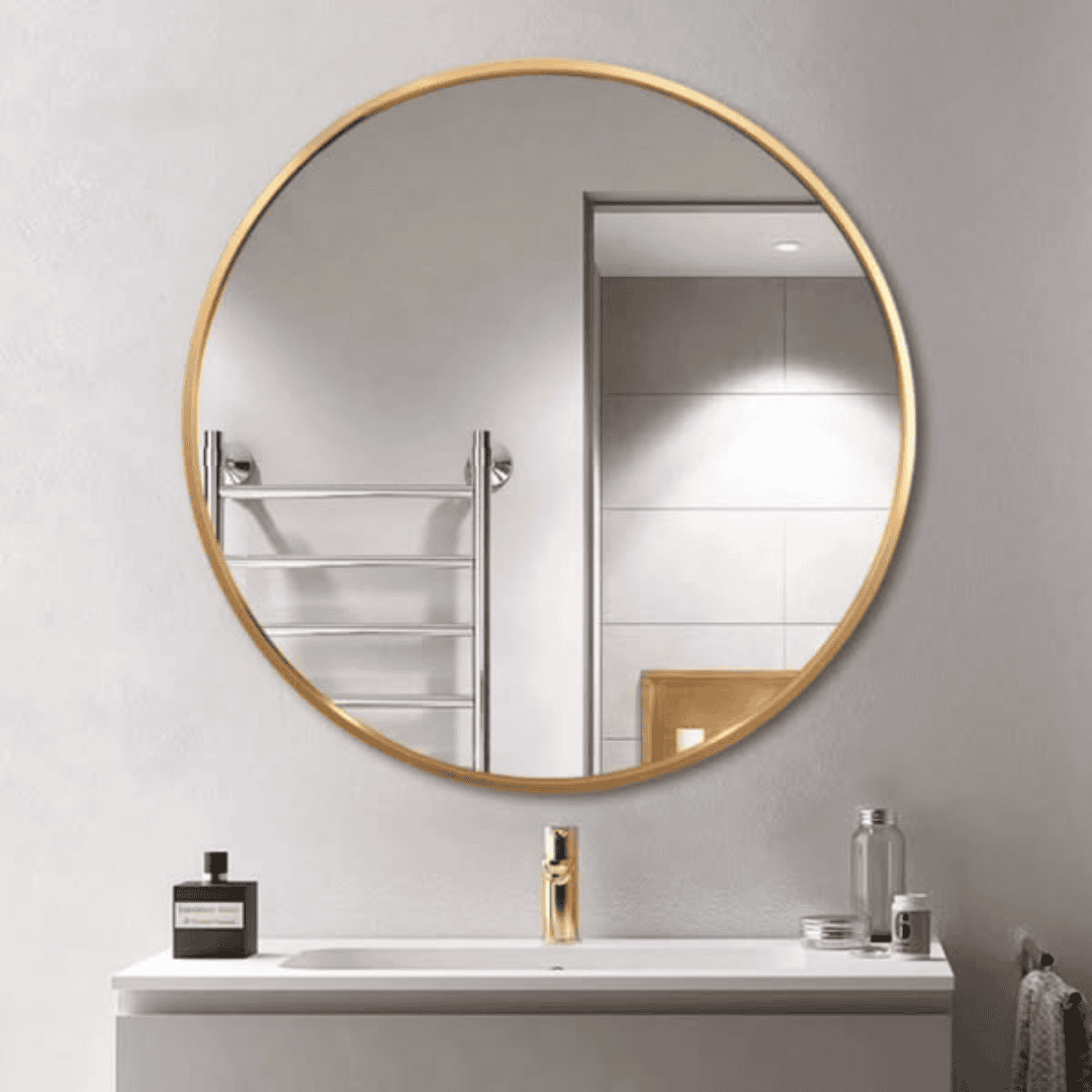 90cm Round Mirror for Bathroom Vanity