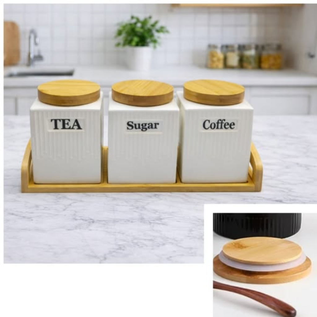 3pc Ceramic Canister Set