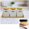 3pc Ceramic Canister Set