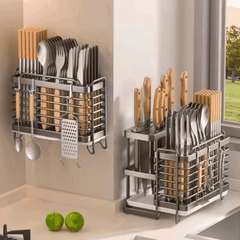 Multifunctional Stainless Steel Cutlery Storage Rack
