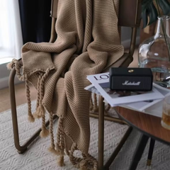 Throw Blanket with Tassels