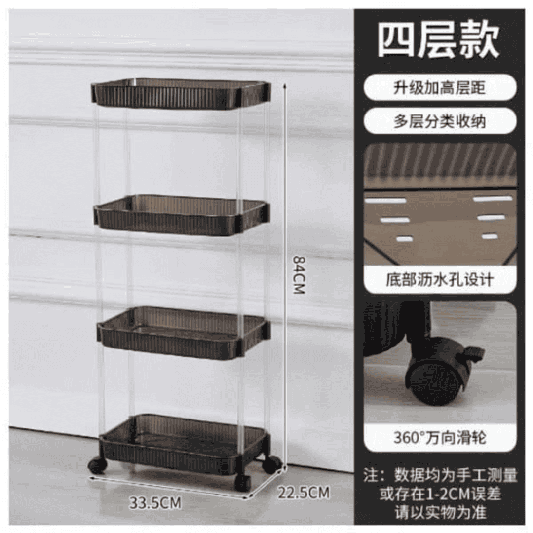 4-Layer Multipurpose Rolling Storage Rack
