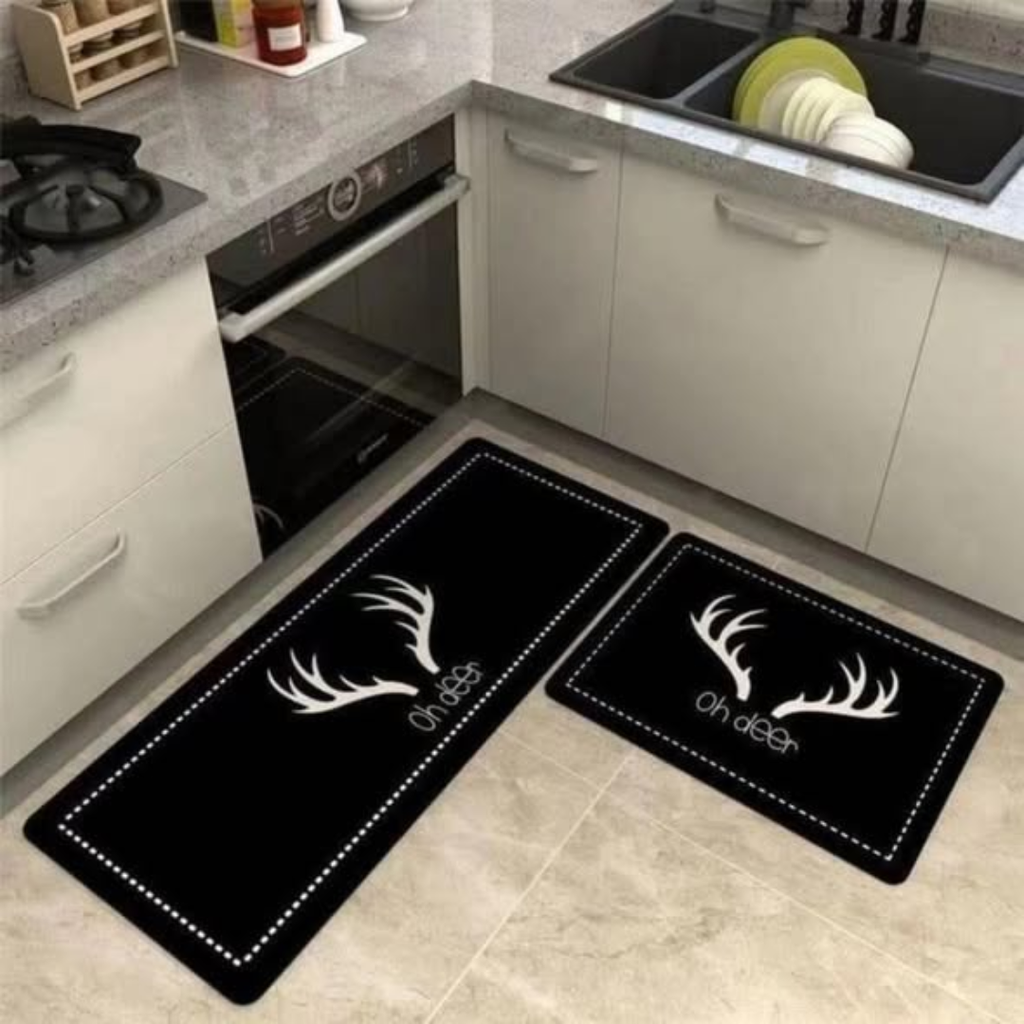 2-Piece Anti-Slip Kitchen Mat Set