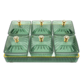 7 Set Acrylic Square Candy Serving Plate Bowl Stand with Base Tray