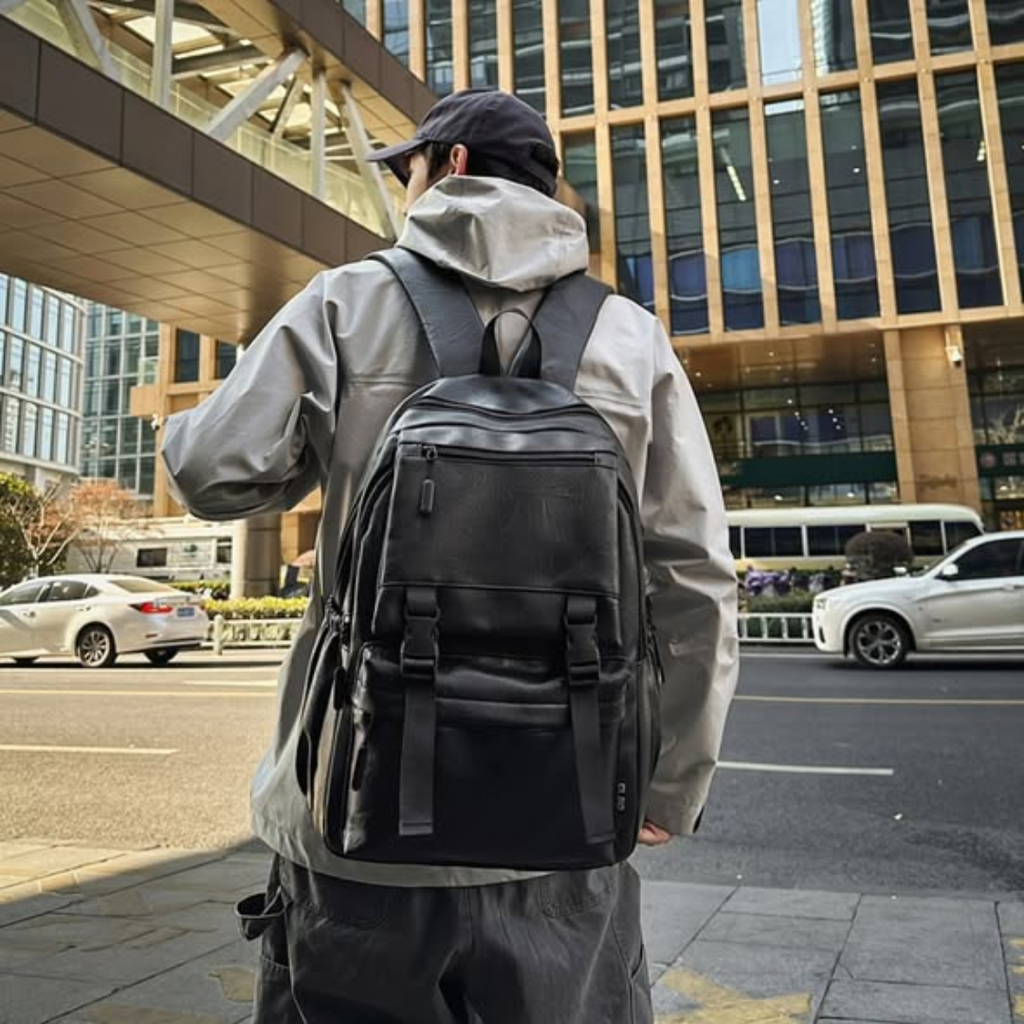 PU Leather Business Backpack