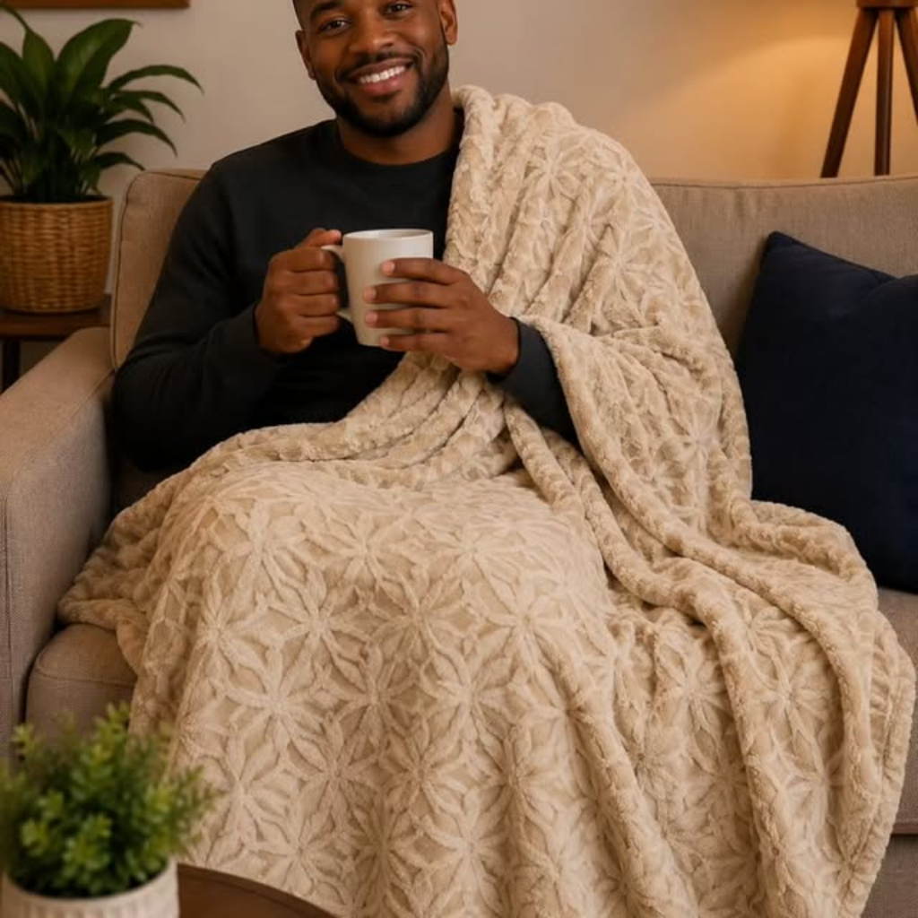 Textured Fleece Blanket (200 x 230 cm)