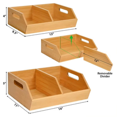 Bamboo pantry organizer