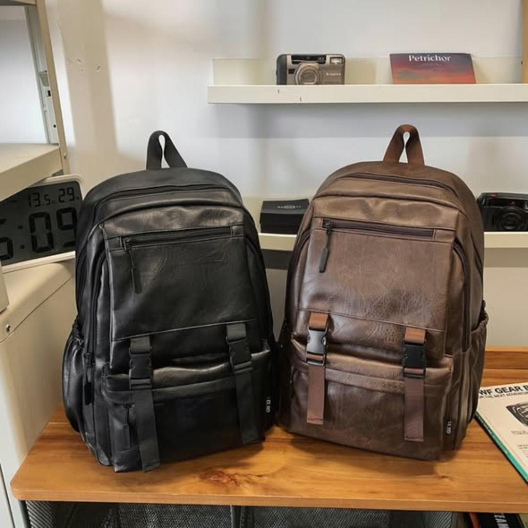PU Leather Business Backpack