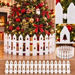 10 Piece 120cm White Christmas Tree Fence