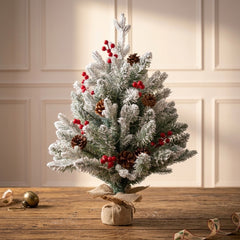 Snow Covered Christmas Tree Decoration