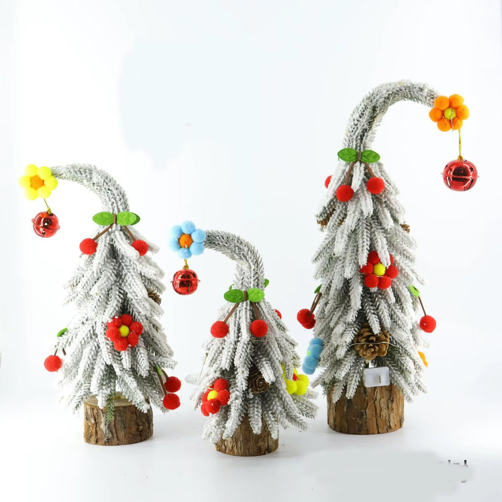 25Cm Snow-Covered Christmas Tree Decoration