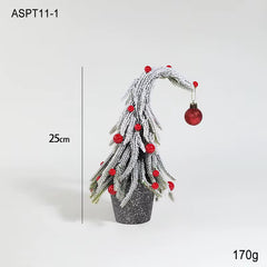 25Cm Snow-Covered Christmas Tree Decoration
