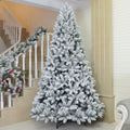 Snow-Flocked Christmas Tree With 3000 Leaves