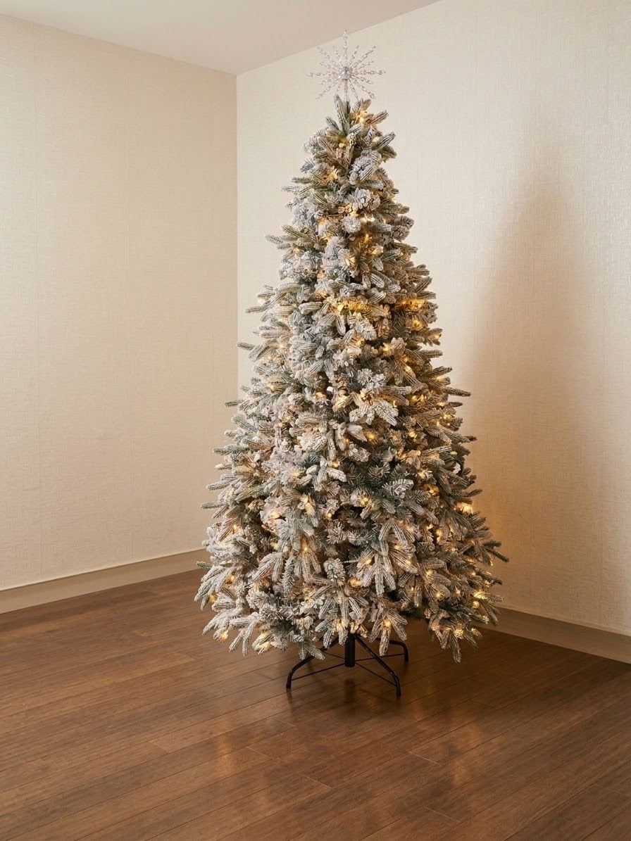 Pre-Lit PVC Artificial Christmas Tree With 3000 Leaves