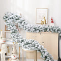 2.7M Christmas Snow-Flocked Garland