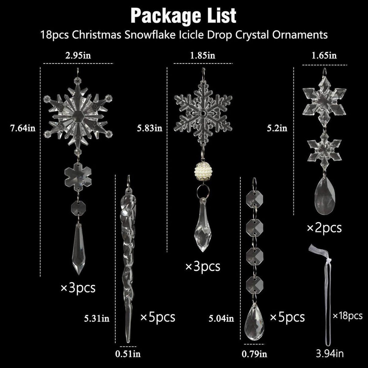 Transparent Christmas Tree Ornaments