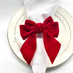 Velvet Bow Napkin Rings