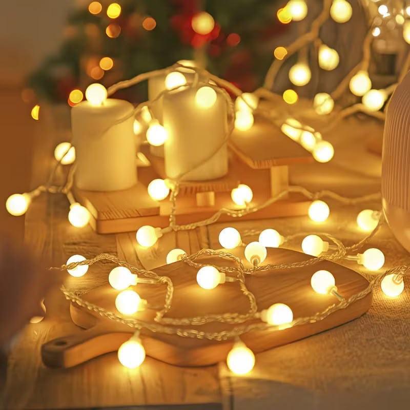 Christmas Warm White Star String Lights