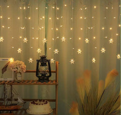 Christmas Moon and Star Led Curtain Lights