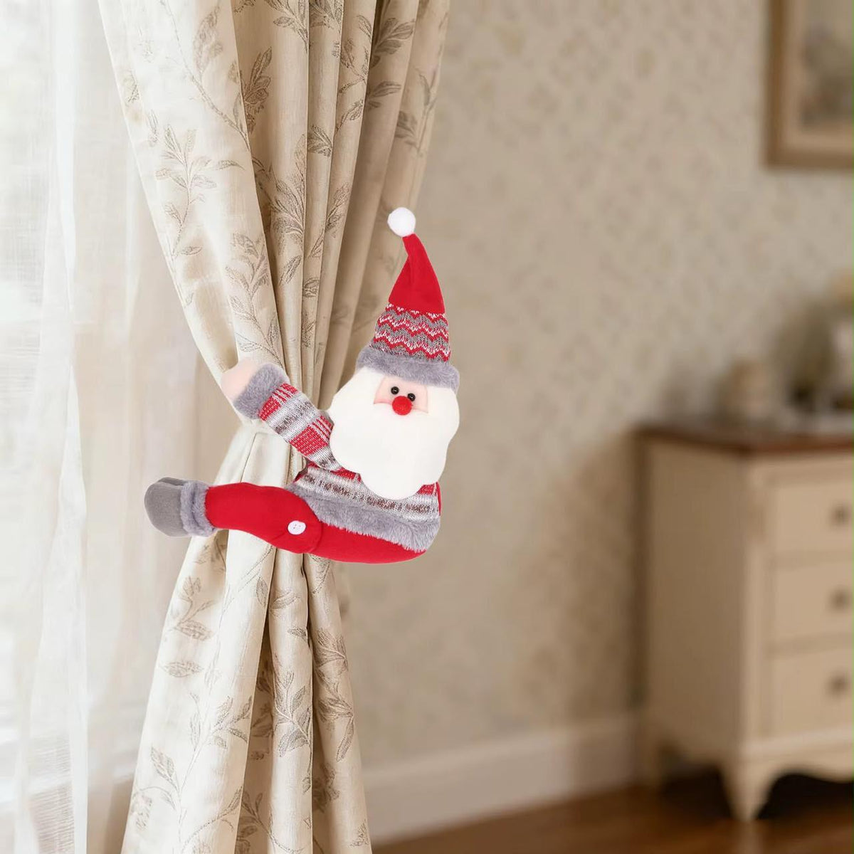 Christmas Curtain Tie Back
