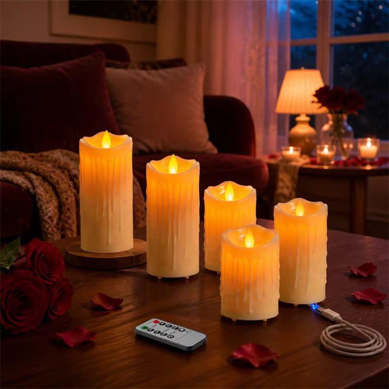 Christmas 5Pcs Set Led Candles