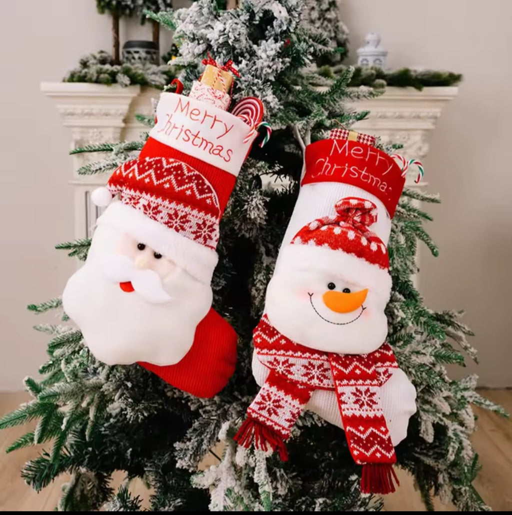 Christmas 2Pcs 3D Stocking
