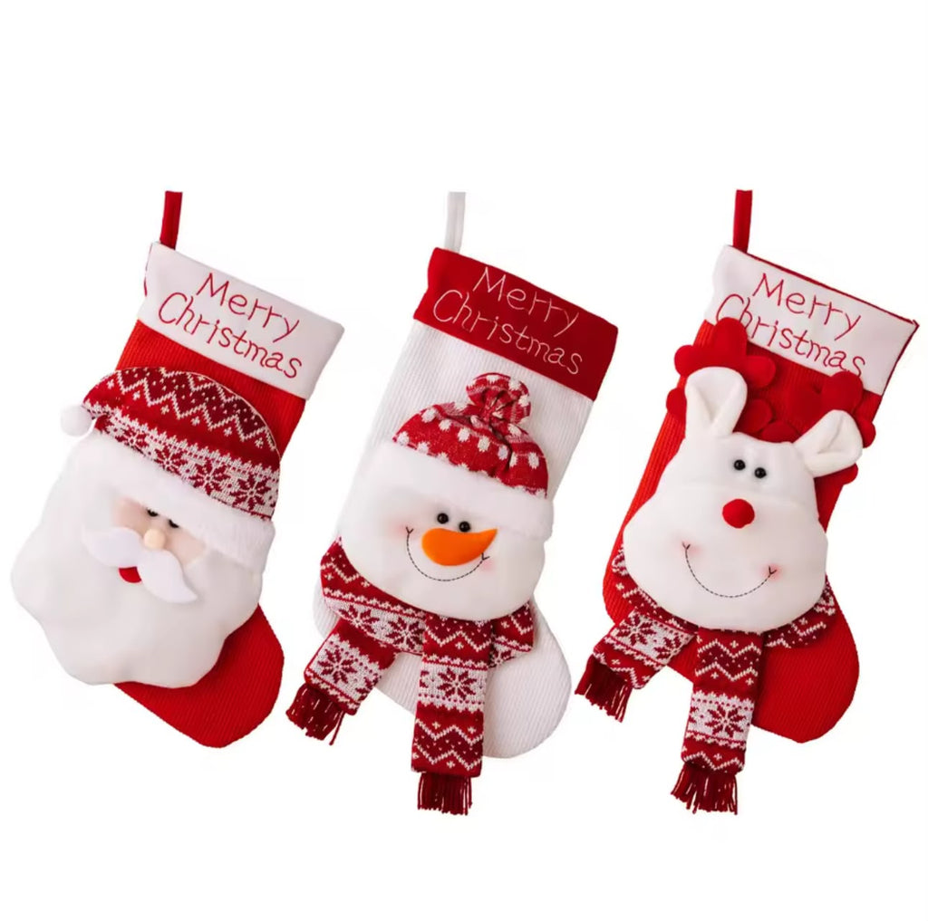 Christmas 2Pcs 3D Stocking