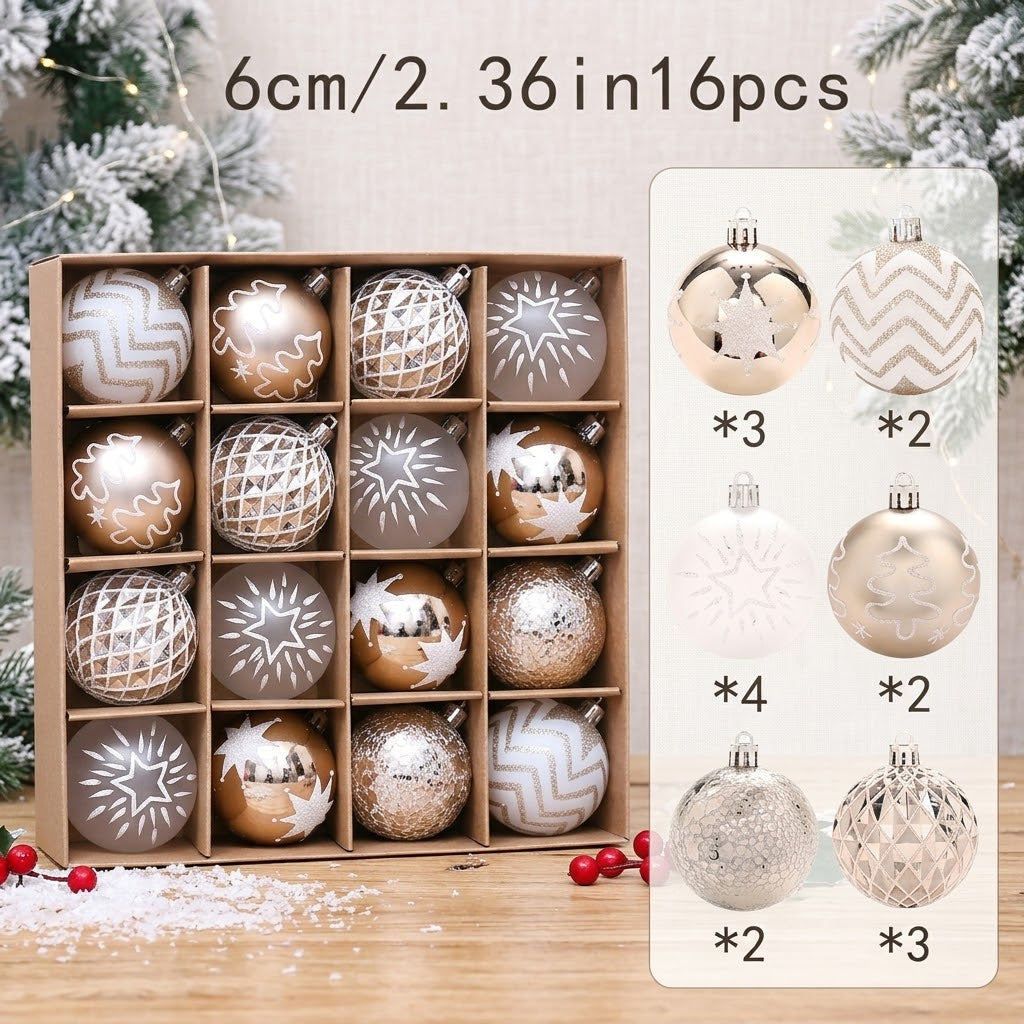 Christmas 16Pcs Tree Baubles