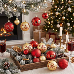 44Pc Christmas Tree Baubles