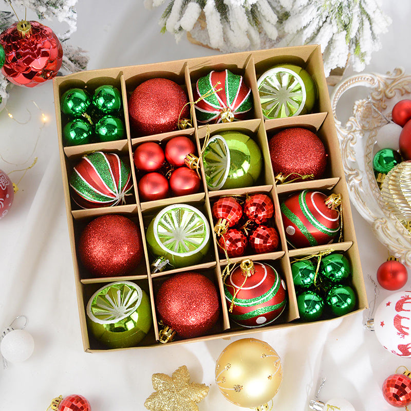 44Pc Christmas Tree Baubles
