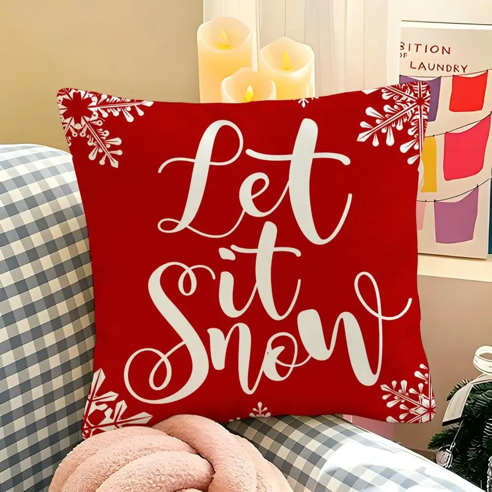 4-Piece Christmas Cushion Cover Set 45x45cm