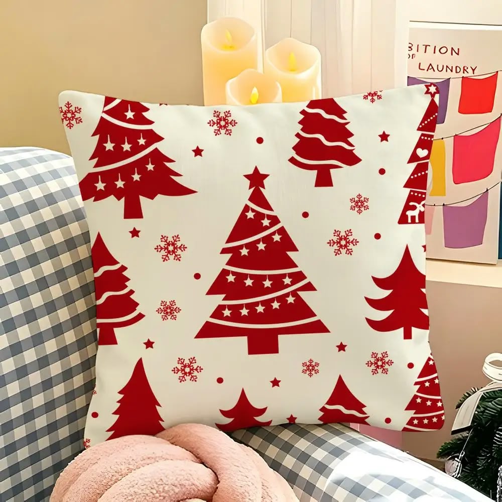 4-Piece Christmas Cushion Cover Set 45x45cm