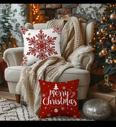 4-Piece Christmas Cushion Cover Set 45x45cm