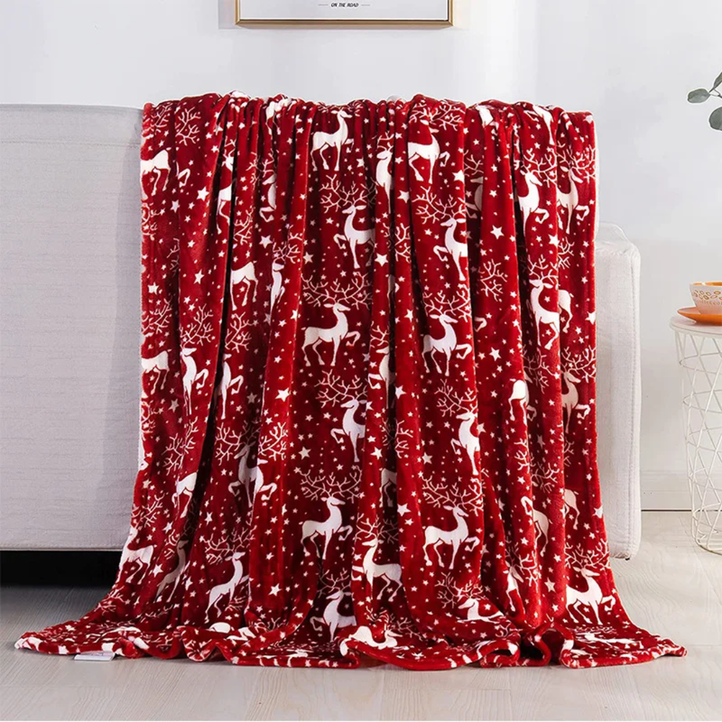 Christmas Sherpa Fleece Throw Blanket