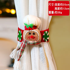 Christmas Cookies Man Curtain Tie Back