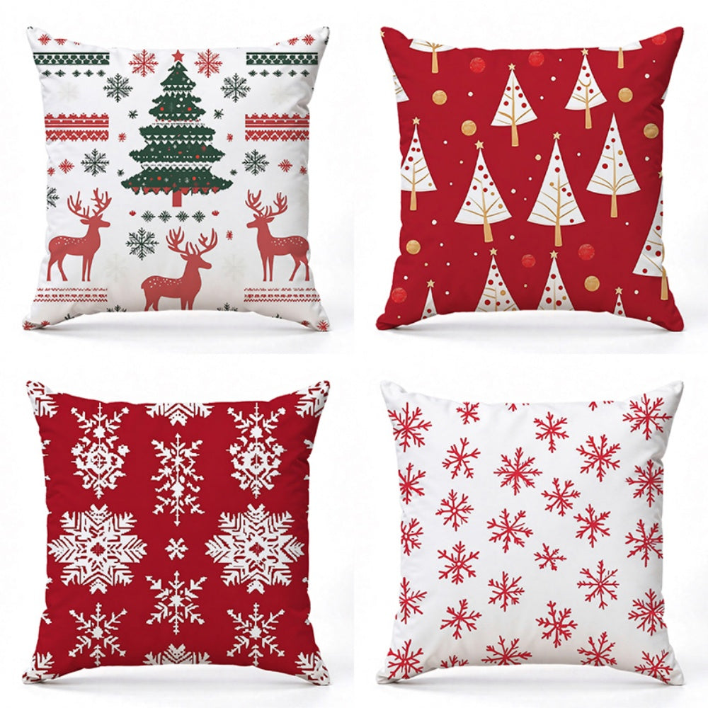 4Pcs Christmas Cushion Cover