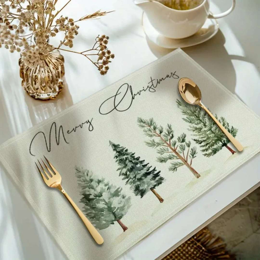 6Pcs Christmas Placemats