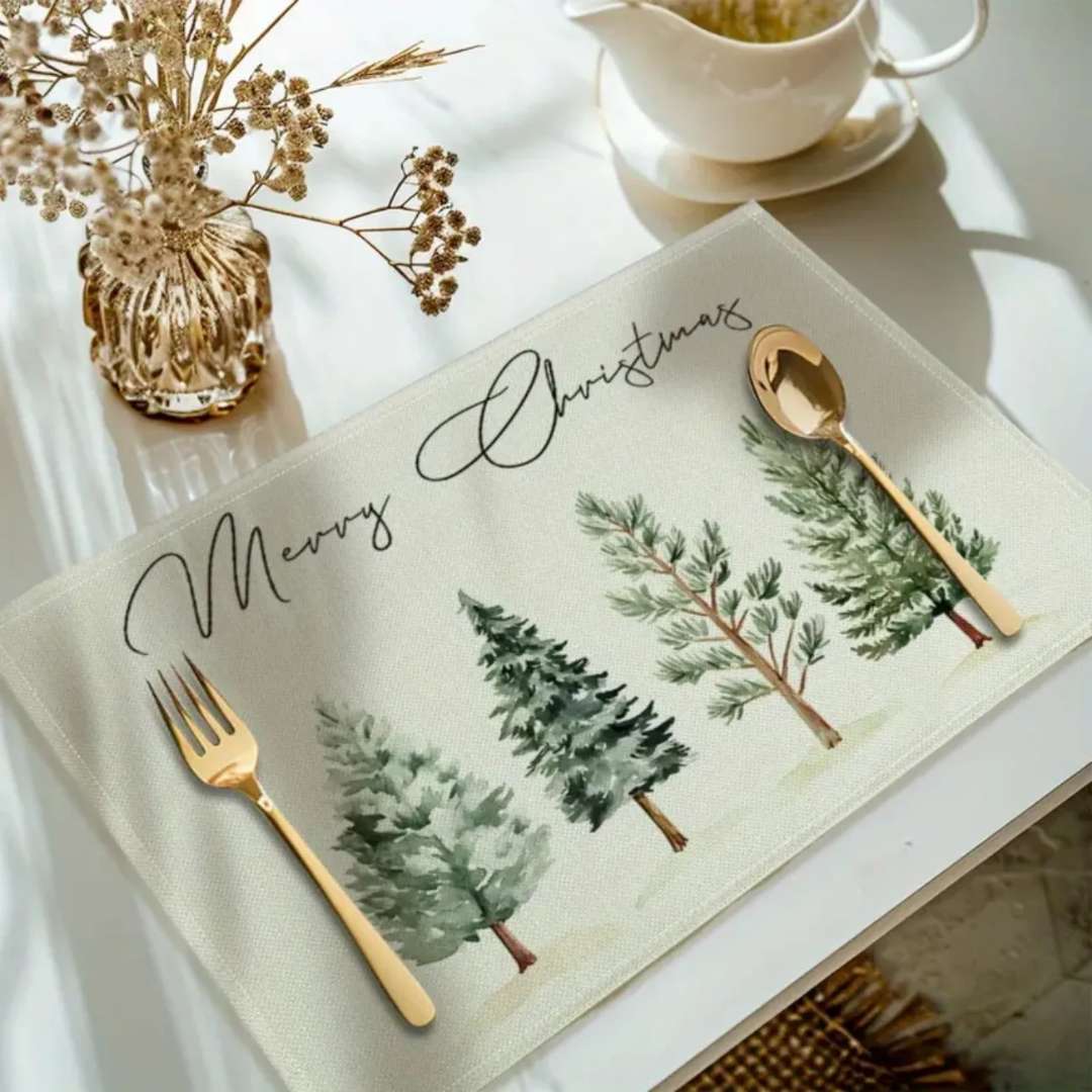 6Pcs Christmas Placemats