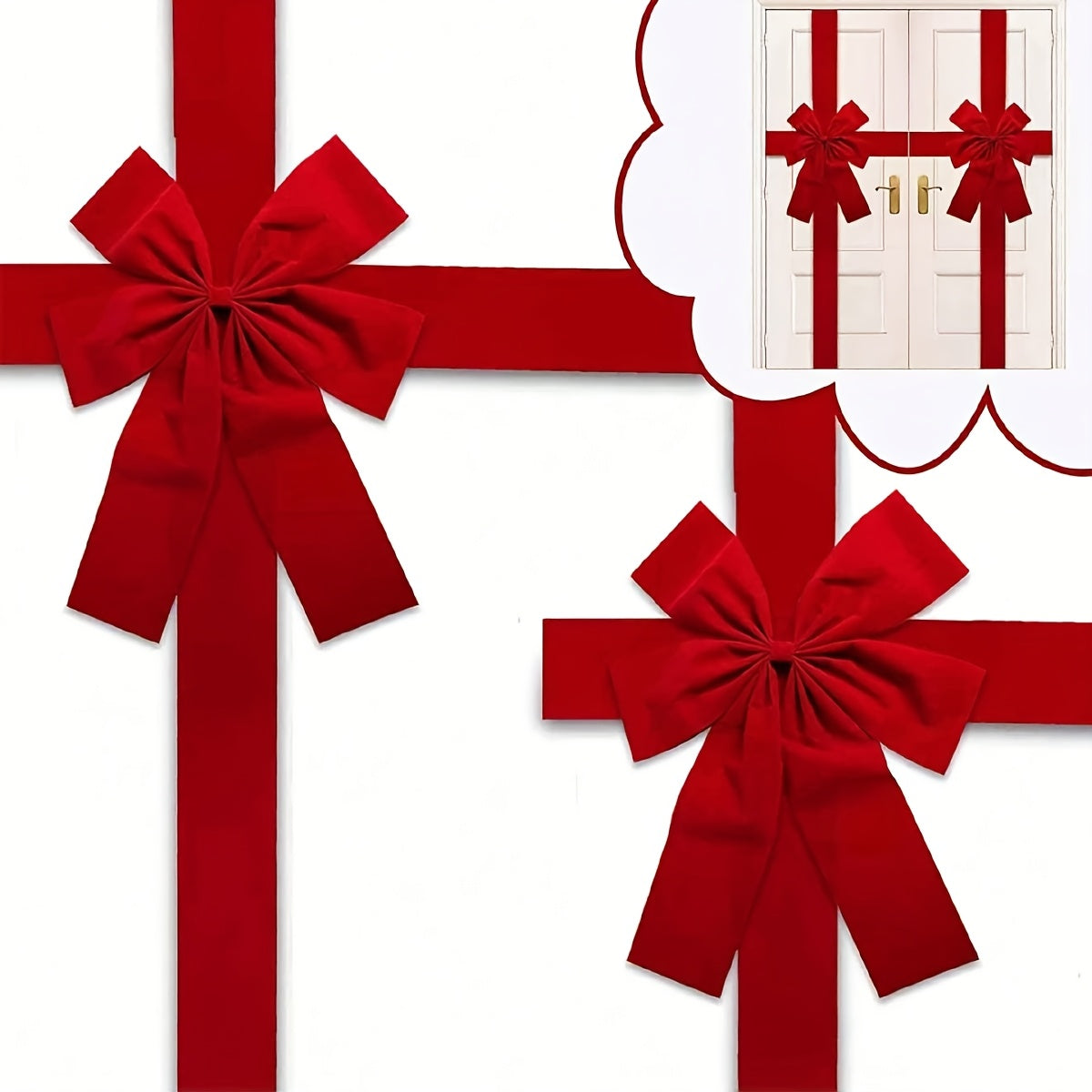 Christmas Door Hanging Bow
