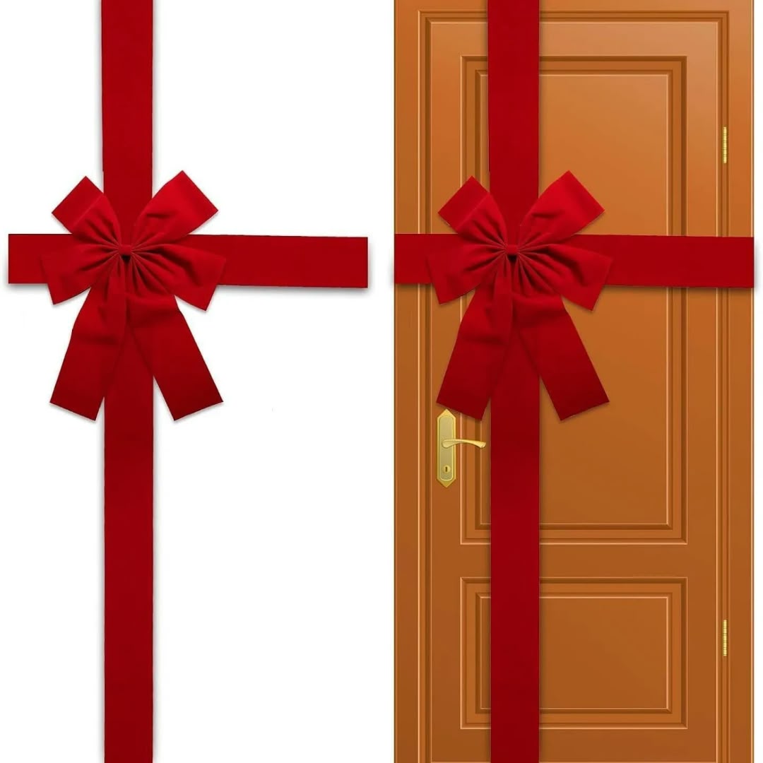 Christmas Door Hanging Bow